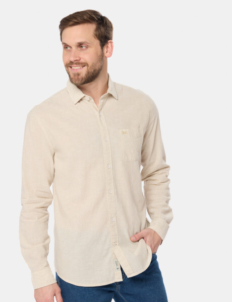CAMISA DE LINO Beige