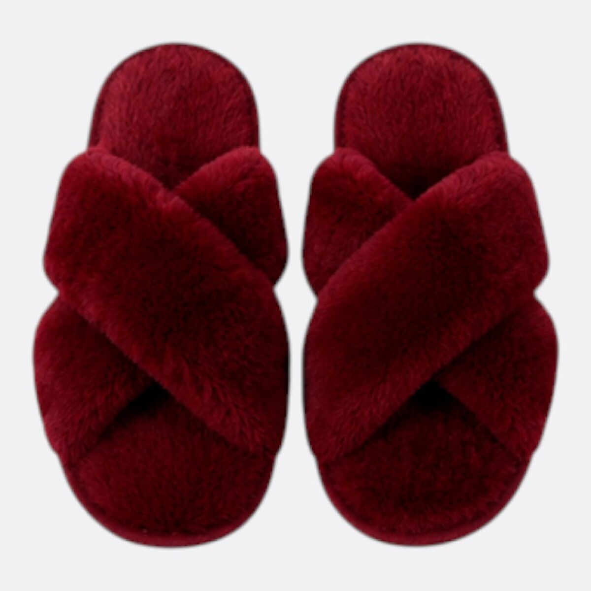 Pantufla Cruzada Varios Colores - Bordó 