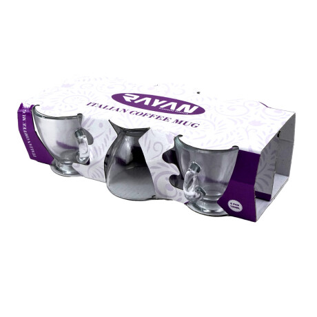 TAZA DE CAFE SET X6PCS VIDRIO C/PIE 100ML TAZA DE CAFE SET X6PCS VIDRIO C/PIE 100ML