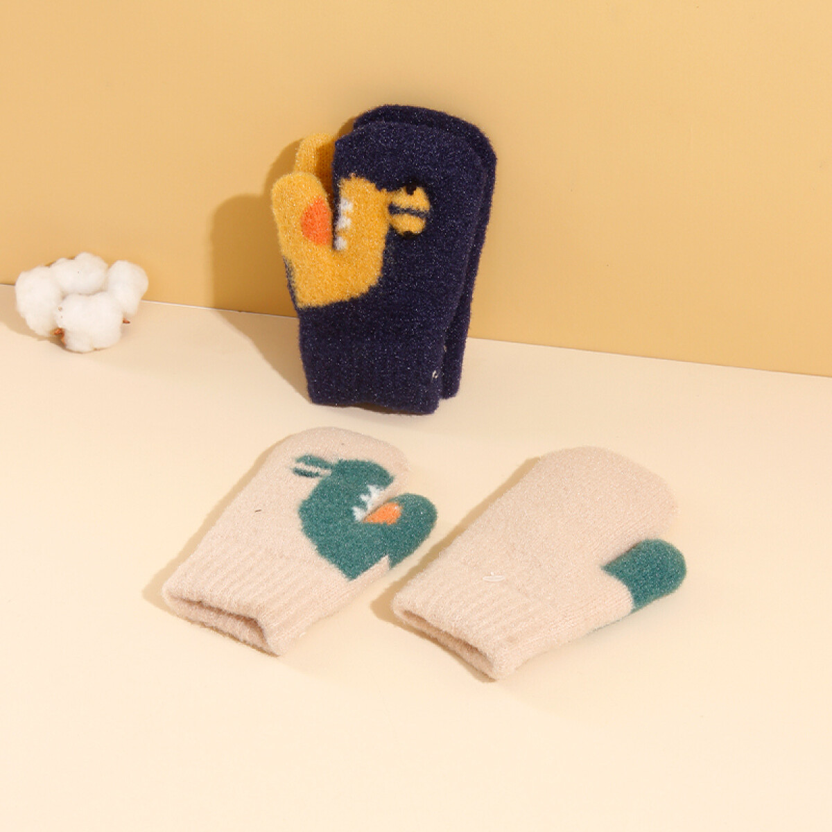 Mitones Forrados Para Niños - Cocodrilo 