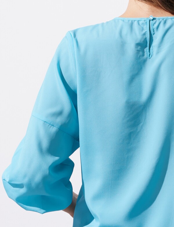 Blusa Manga Balloon CELESTE
