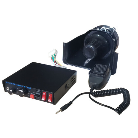 BOCINA SIRENA - TONO POLICIA BOMBERO 100W C/MICRO FUENTE - BOCINA SIRENA - TONO POLICIA BOMBERO 100W C/MICRO FUENTE -