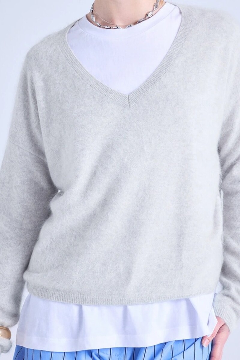 SWEATER V Gris