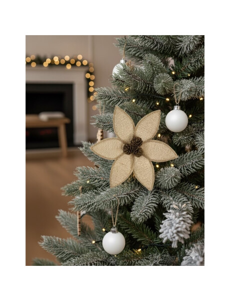 FLOR NAVIDEÑA PIÑAS ARPILLERA RUSTICA 24 CM. FLOR NAVIDEÑA PIÑAS ARPILLERA RUSTICA 24 CM.