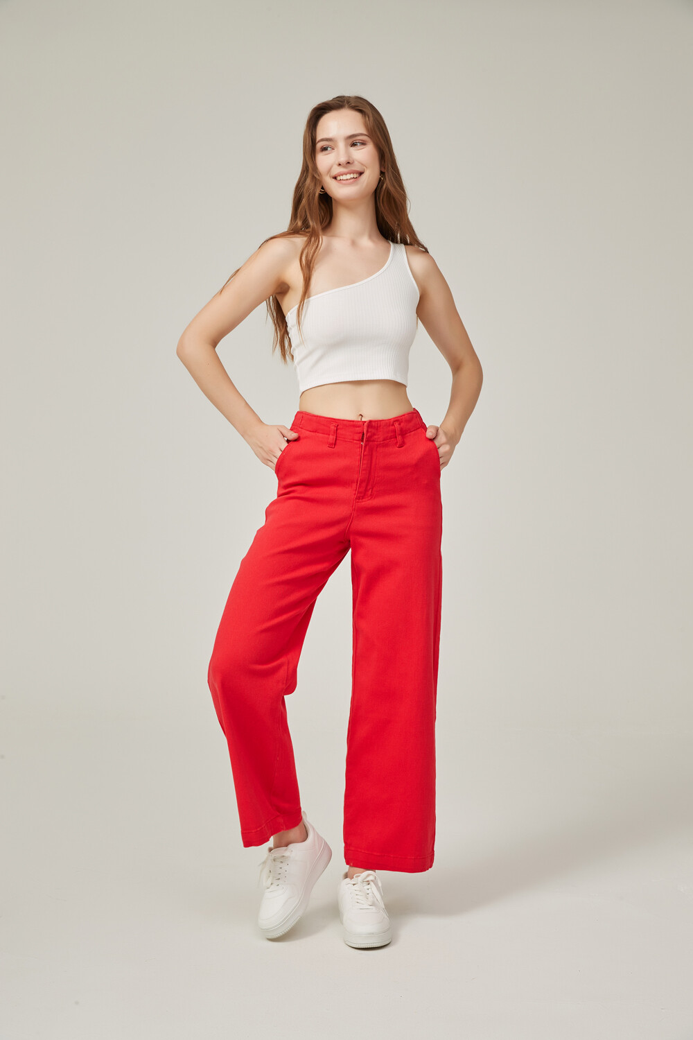 Pantalon Hwan Coral Rojizo