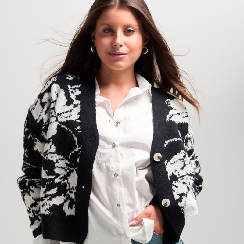 Saco Flower Slowly Beige/black
