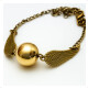Pulsera Snitch De Harry Potter Dorada