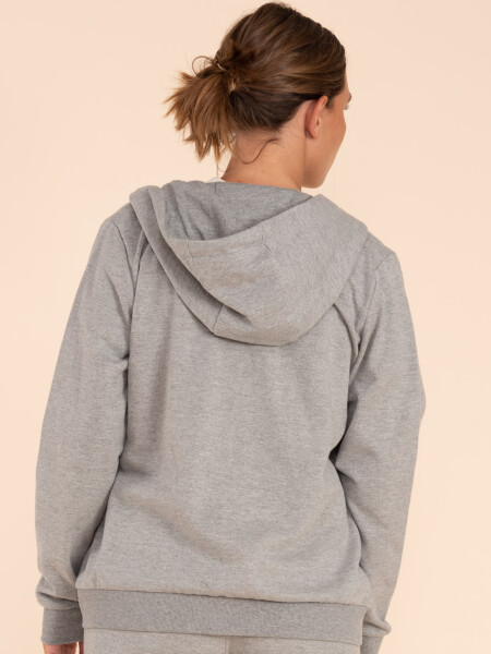 Campera Deportiva Básica Gris Melange