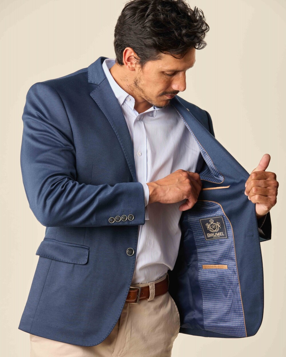 Saco Sport Knitted Classic Fit Azul