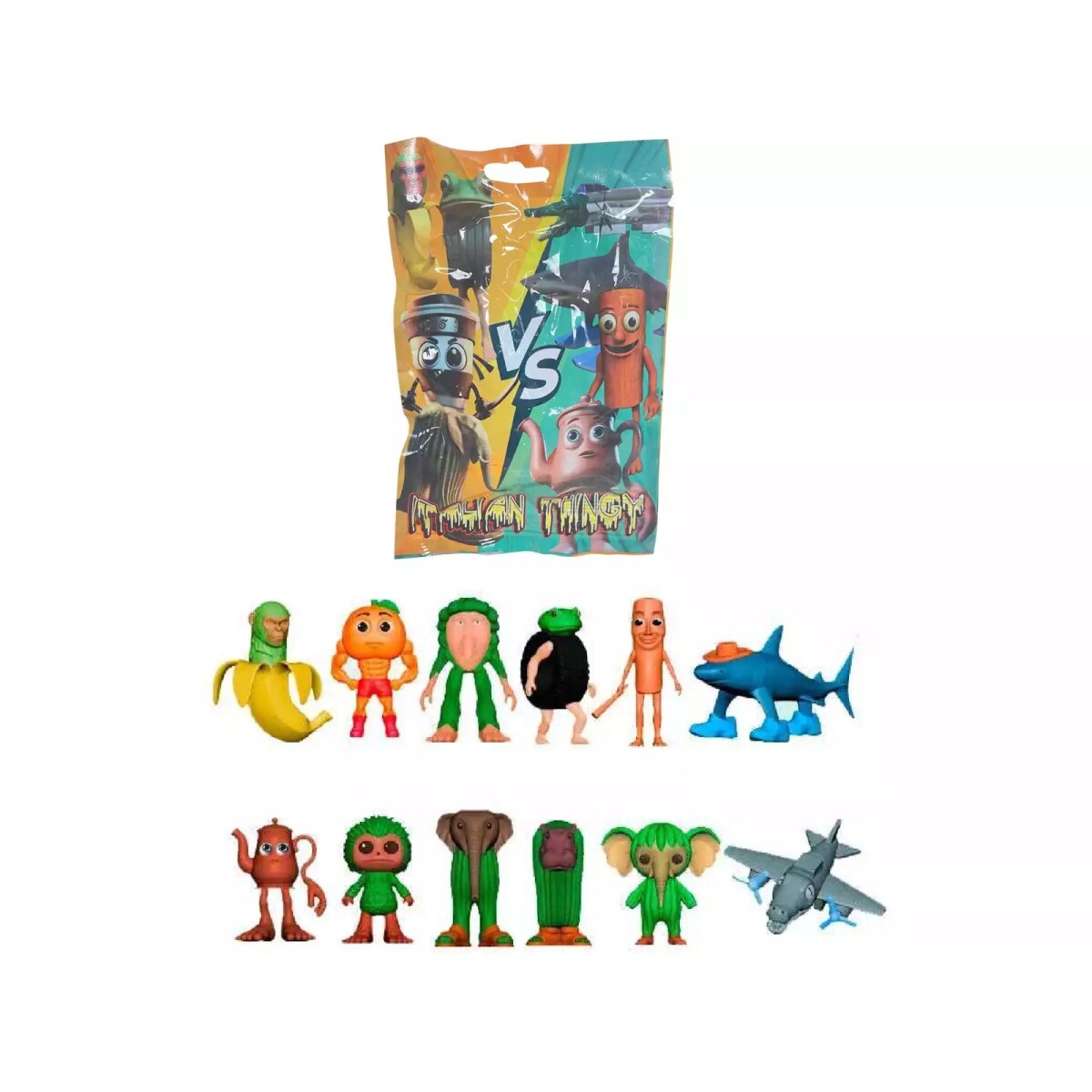 Figura Llavero Sorpresa Brain Rot en Sobre con 3 Cartas 