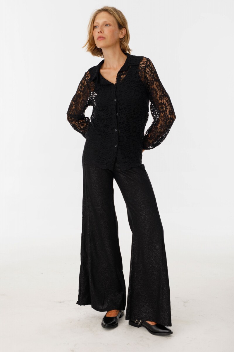 Camisa Dentelle Negro
