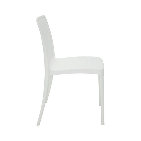 Silla apilable blanca ISABELLE con respaldo calado TD0620