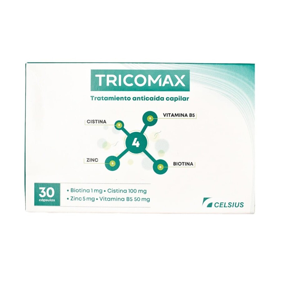 Tricomax 30 Cápsulas – Suplemento Fortalecedor Capilar Tricomax 30 Cápsulas – Suplemento Fortalecedor Capilar