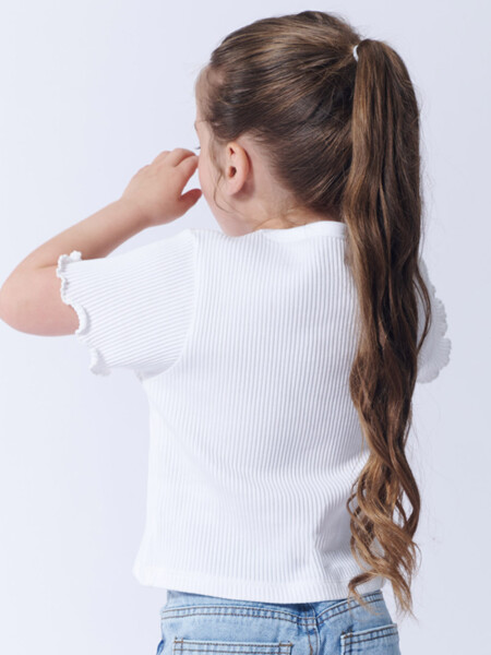 Remera Manga Corta Rib Blanco