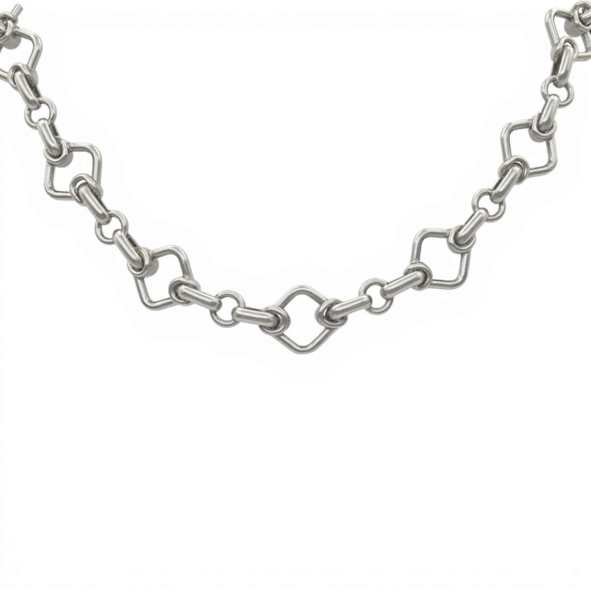 Cadena Rombos enlazados - Plata 925 - Sin Piedra - CD3263 - sinpiedra 