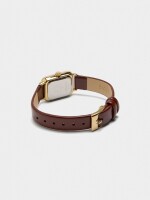 Reloj Cuadrado Pulsera Com Textura marron