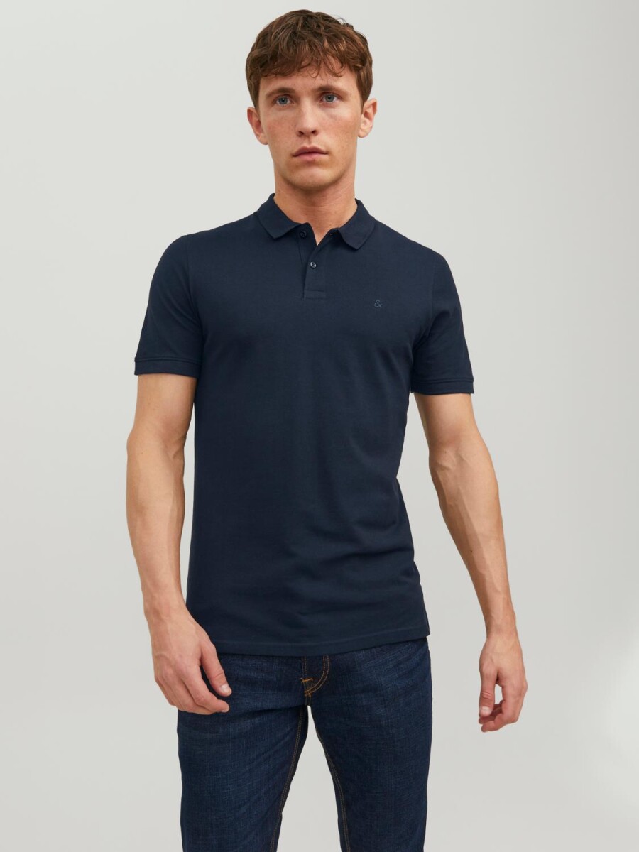 Polera Polo Basic - Navy Blazer 