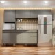 JUEGO COCINA MODULAR MOBILIARIO MDP LINE GAMAS DE GRIS GAMAS DE GRIS