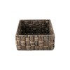 CESTA CUAD DE YUTE GRIS COMB 28X28X13CM MED Unica