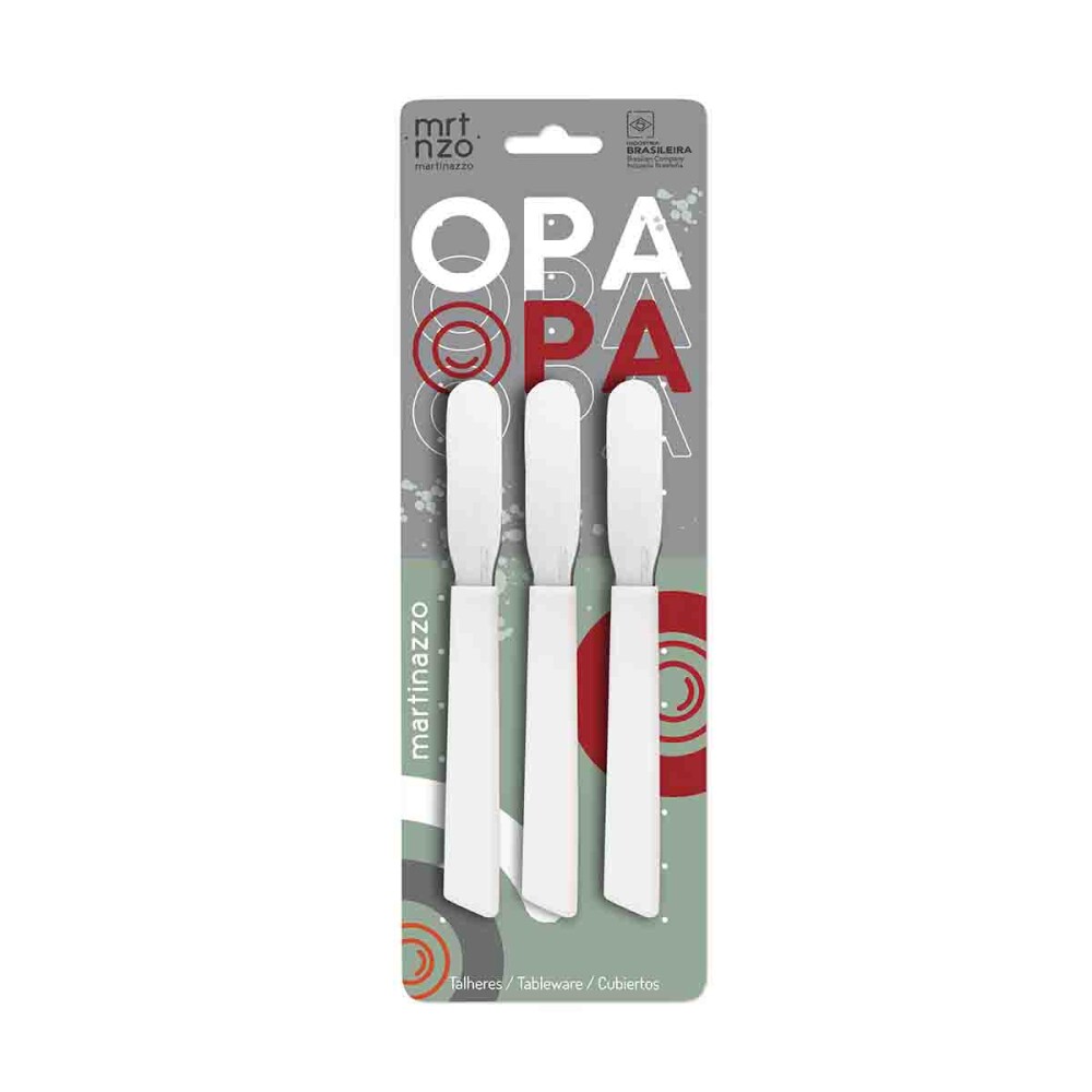 OPA Set 3 espatulas de manteca Blanco OPA Set 3 espatulas de manteca Blanco