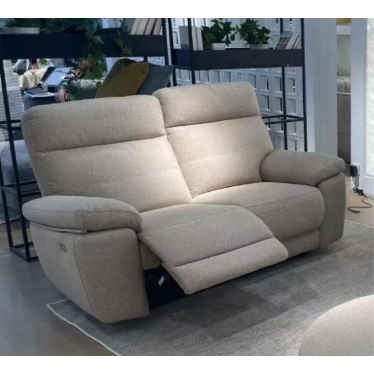 Sillon Recliner 2 Cuerpos Electrico Beige 