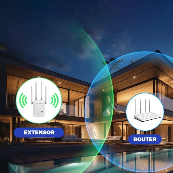 Extensor Repetidor Señal Wifi Amplificador 300 Mbps Antena ® Variante Color Blanco