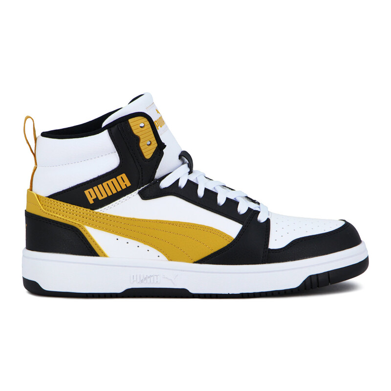 Championes Hombre Puma Rebound V6 Blanco-mostaza