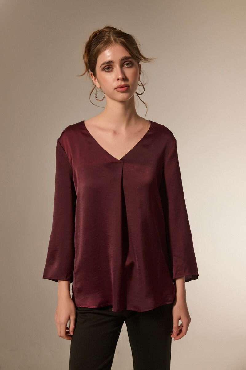 Blusa Litien - Cereza Oscuro 