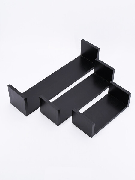ESTANTERIAS SET X 3 NEGRO