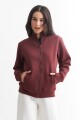Campera liviana felpa - UNISEX BORDO