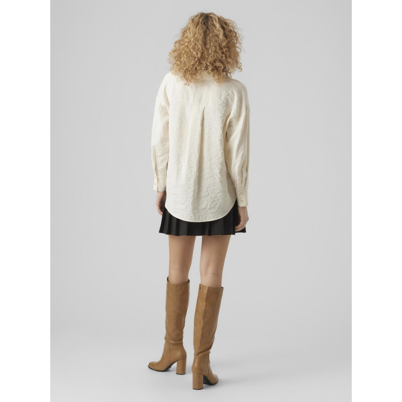 VMQUEENY LS OVERSIZE SHIRT WVN GA NOOS CORE-12 1 Antique White