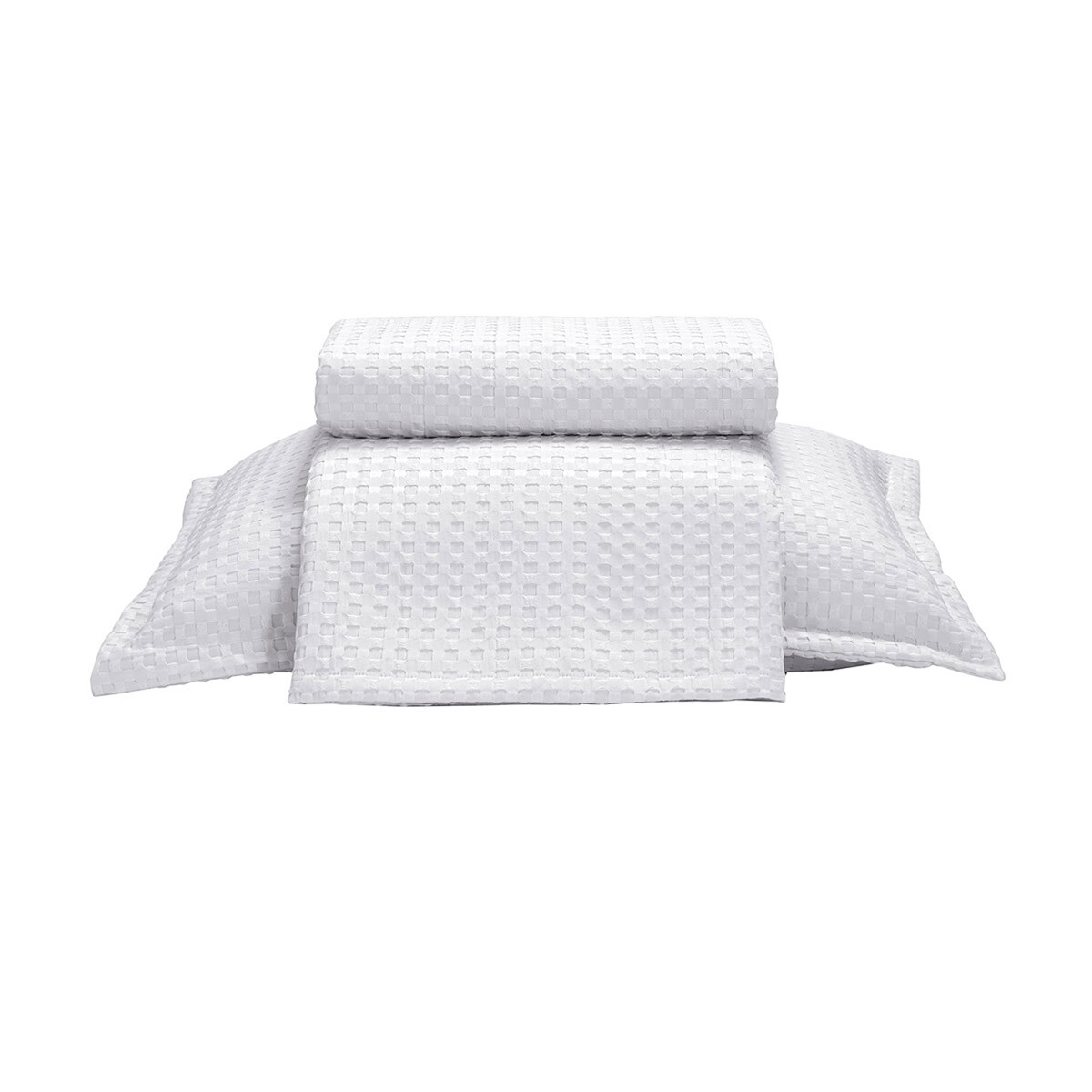 Juego Colcha y Funda Dohler Provenza 1 Plaza 100% Microfibra - BLANCO 