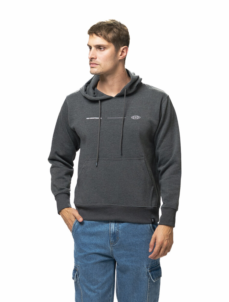 Canguro Estampado New Orleans Gris Oscuro Melange