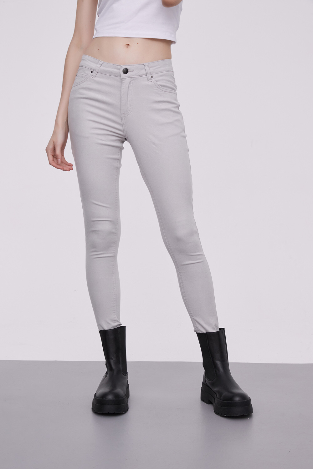 Pantalon Bardot Gris Claro