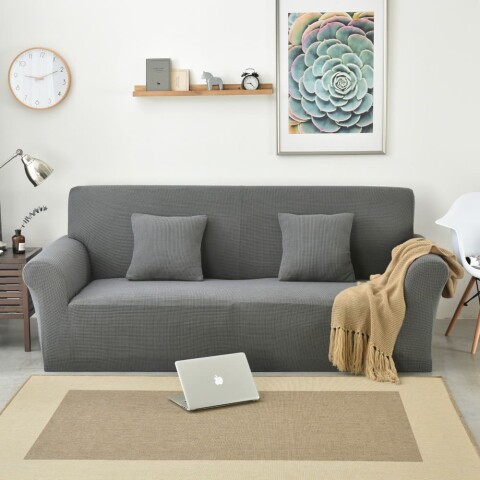 Funda sillón 2 cuerpos lisa gris