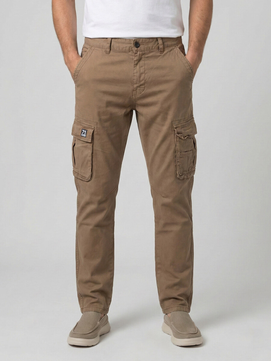 PANTALON CARGO - MARRON 