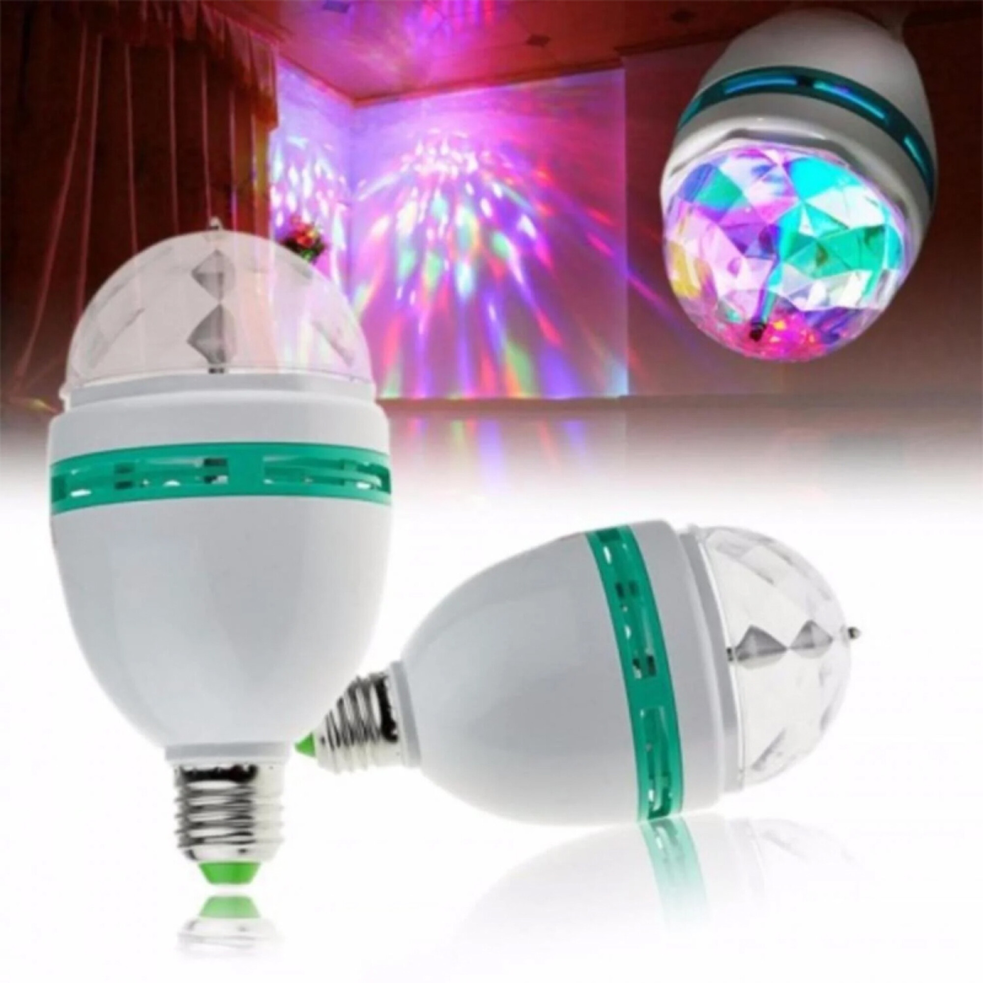 Lampara bola de luces LED RGB giratoria - Unica — Corner