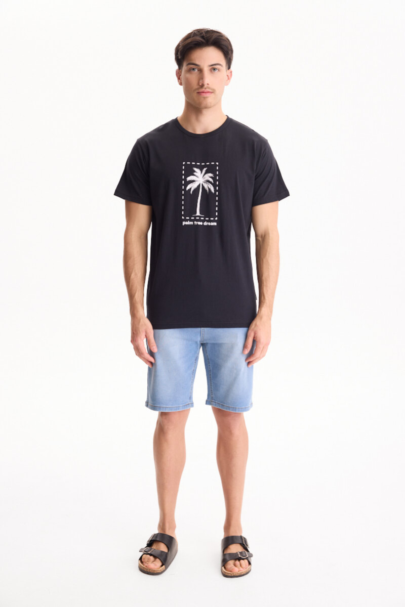 Remera Palm Negro