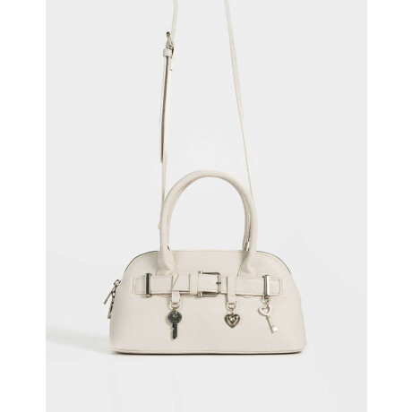 Cartera Mini Bowling Blanco Crudo