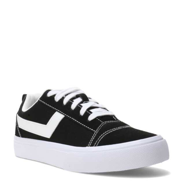 Championes Unisex PONY Casual Lona Gamuza Negro - Blanco