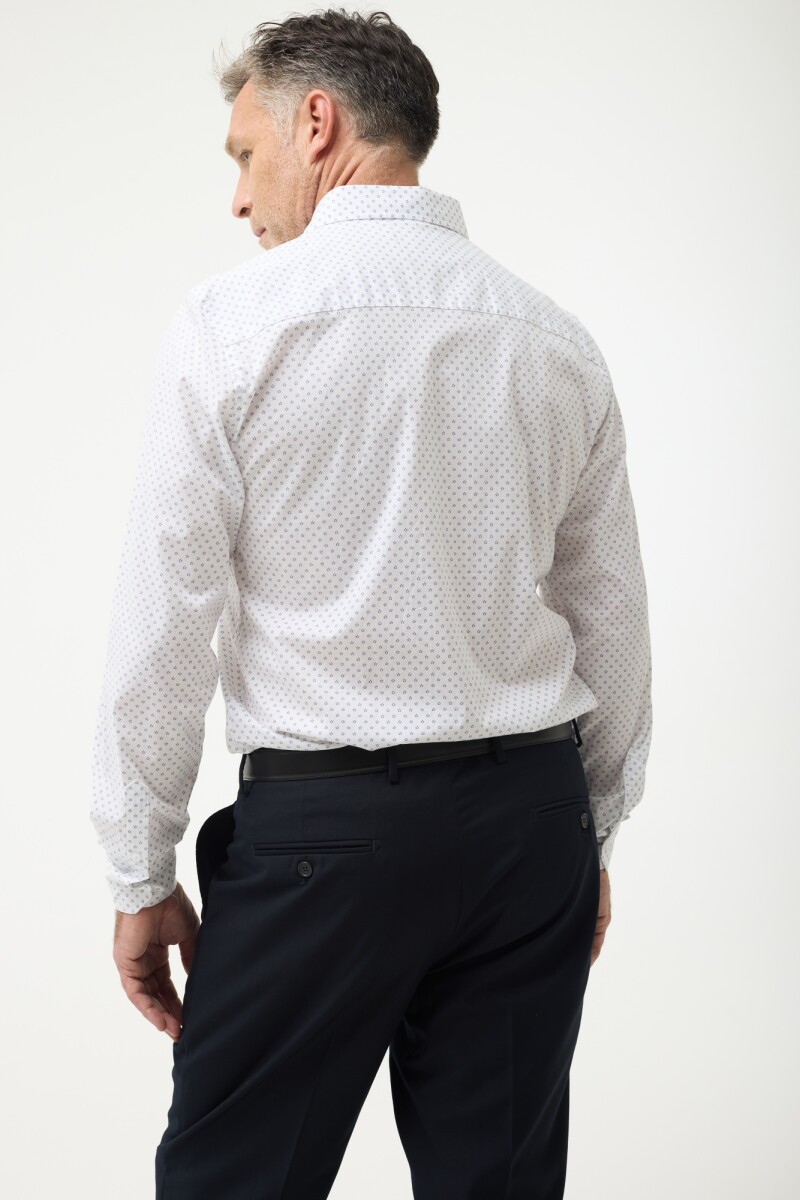 Camisa Algodón con Spandex Fantasía BLANCO