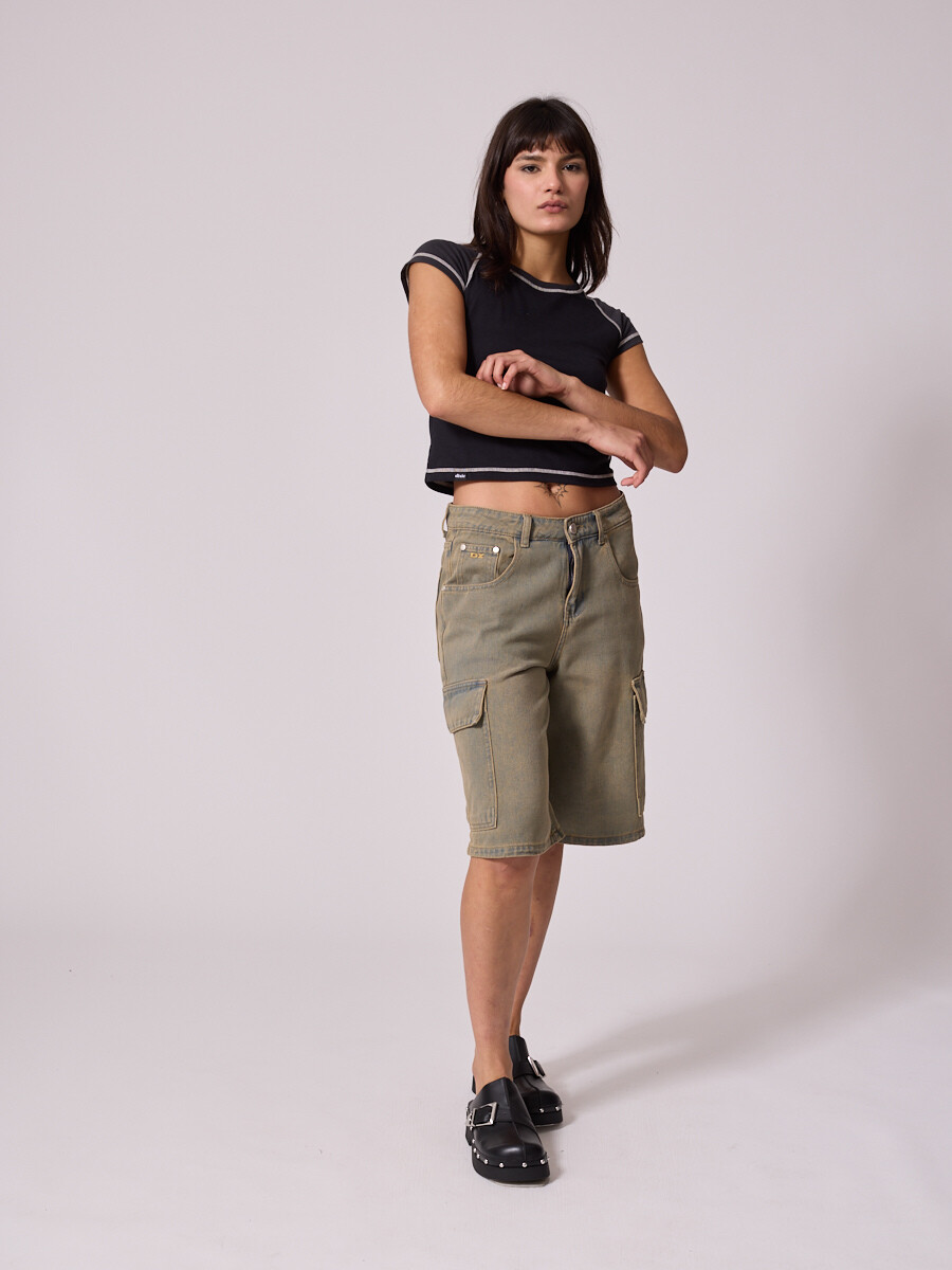 SHORT JEAN RAYE DIXIE Verde Oxido
