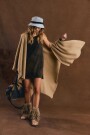 PONCHO GIRAFFE Camel