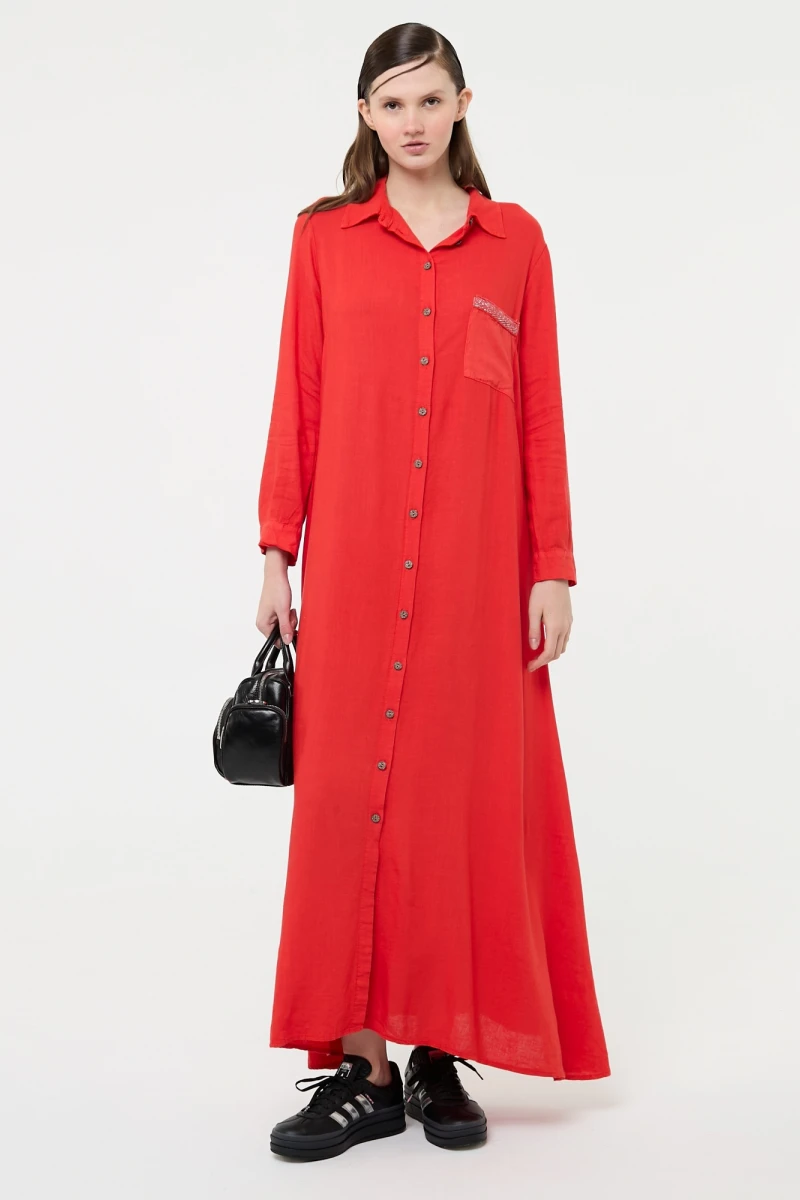 CAMISA LARGA Rojo
