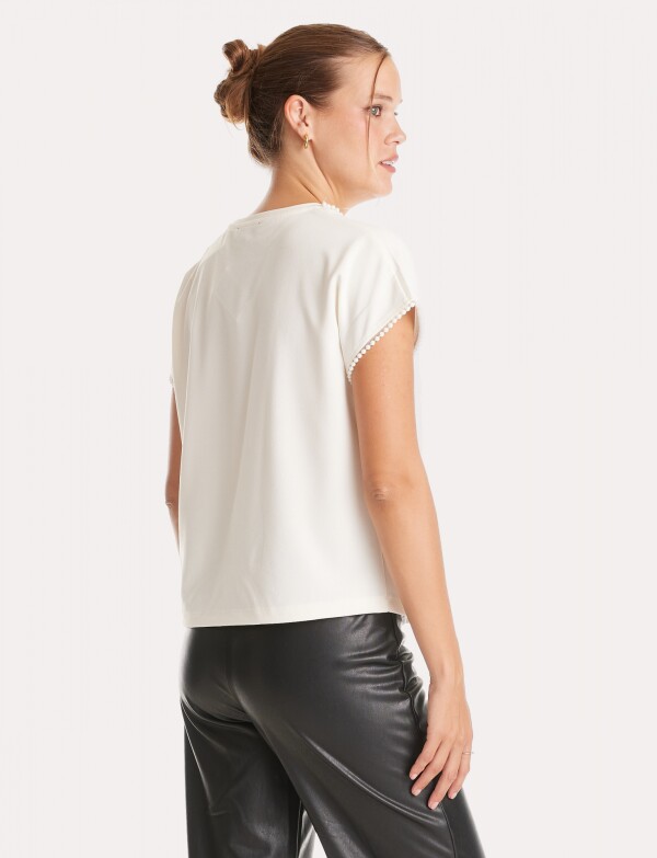 Blusa Perlas CRUDO
