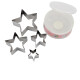 Set 4 moldes para galleta forma de estrella en metal INOX