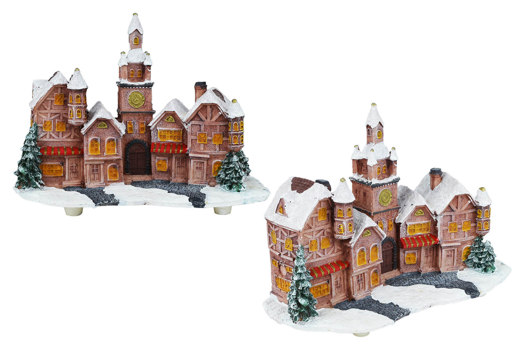 CASTILLO NEVADO C/PINOS POLIRESINA 25X13X19CM NAVIDEÑA 1852-P13 