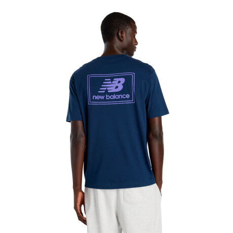 Remera de Hombre New Balance Woven Label Azul - Marino