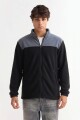 Campera de polar con corderito NEGRO