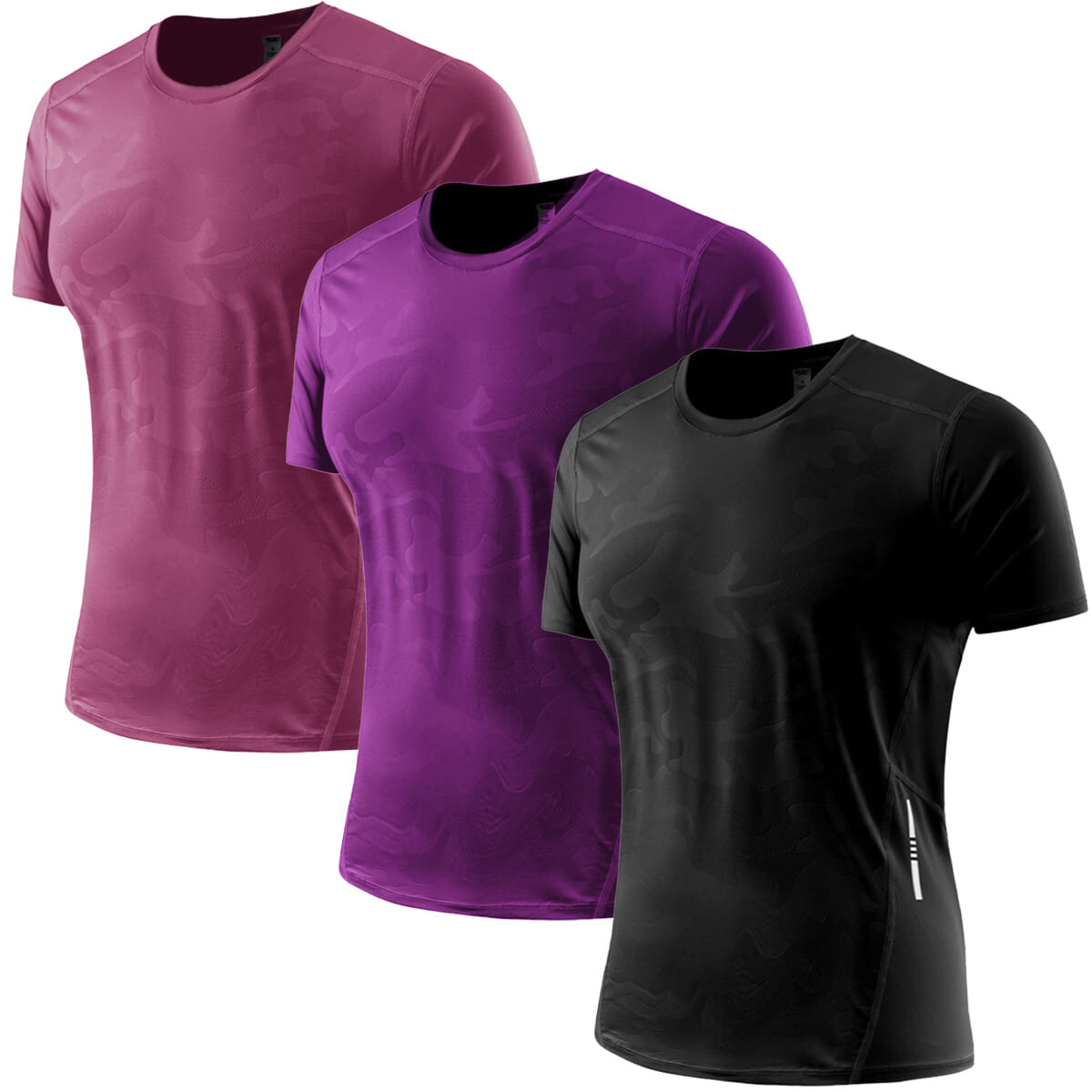 Set X3 Remeras Deportivas Para Entrenamiento Mujer - Multicolor 
